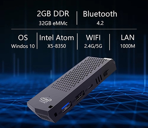 Mini PC Mini Computer Stick Intel Cherry Trail Z8350
