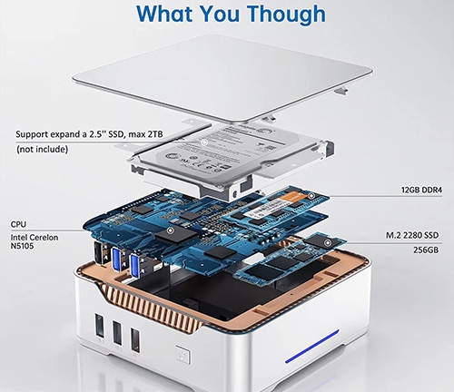 Mini Computers 12th Gen N100 Desktop Mini PC
