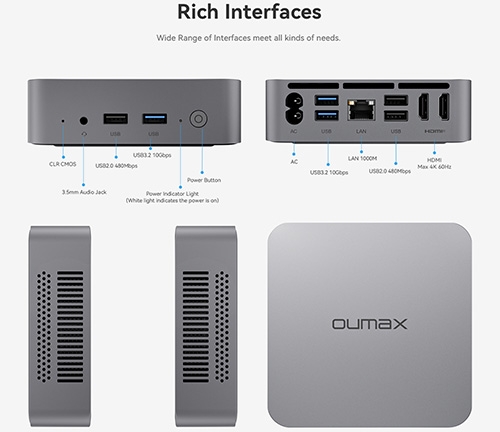Mini PC Computers for Business Home Office Intel 12th N95(up to 3.4GHz) 
