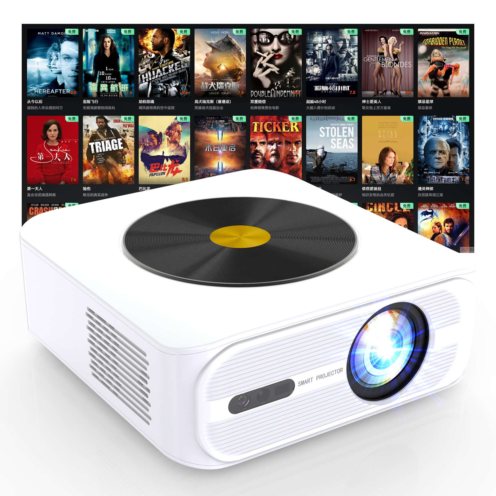 YT800 Android Touch Version Mini Projctor Native 1080P HD