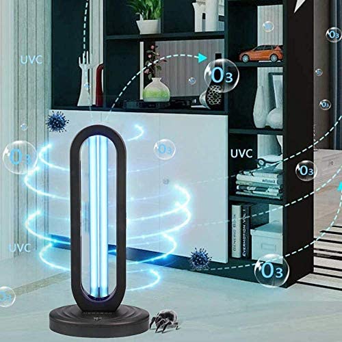 UV Tower Ultraviolet Lamp Small Gemicidal Ultraviolet Lamp Purifier for Whole Room & House, Ozone-Free, Home Disinfection Device with 3-Gear Timer Remote Control