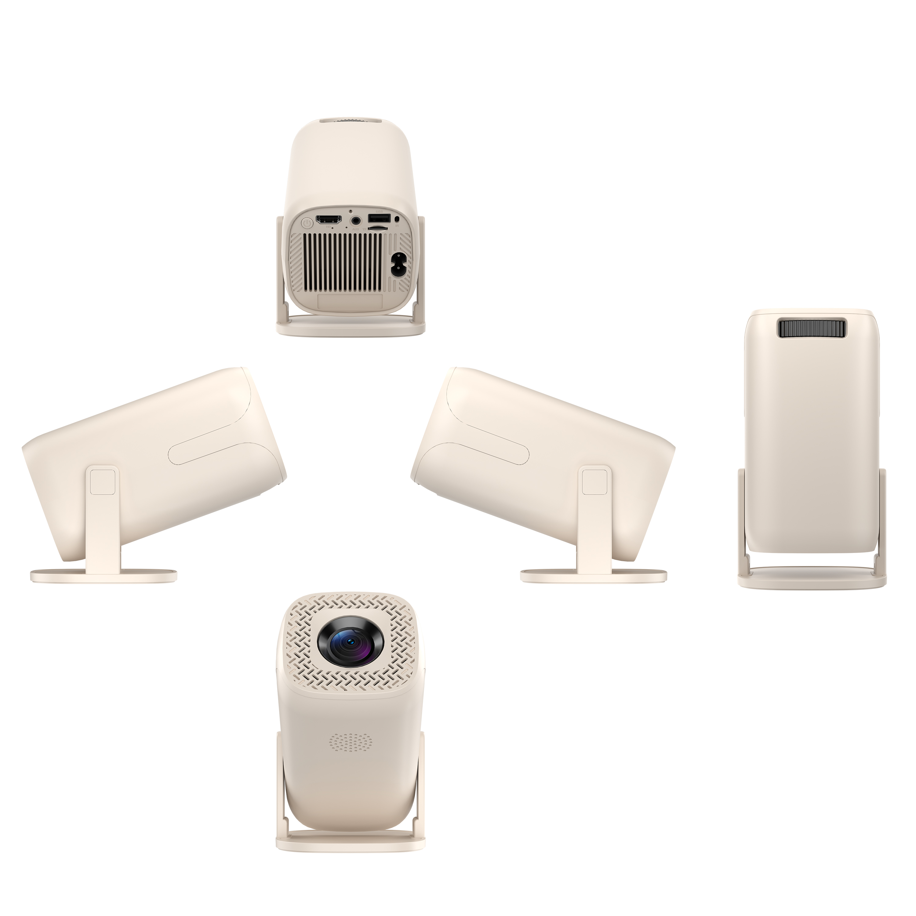 V2-Coolita Portable Projector: 1280x720P LED Light, Wireless Mirroring, & Free Streaming – Compact On-Demand Entertainment Anywhere