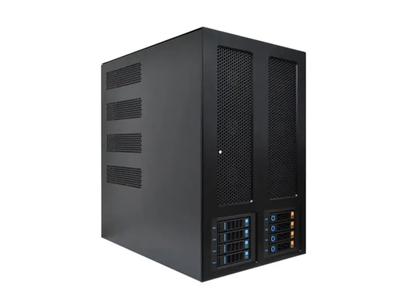 Stellar S800 Tower AI Workstation, 8 Dual-Width GPUs, Dual CPU Platform, Up to 32 DDR5 DIMM Slots, Multi-GPU Parallel Computing for Large LLM Pre-training, Scientific Computing & Film-Grade Rendering